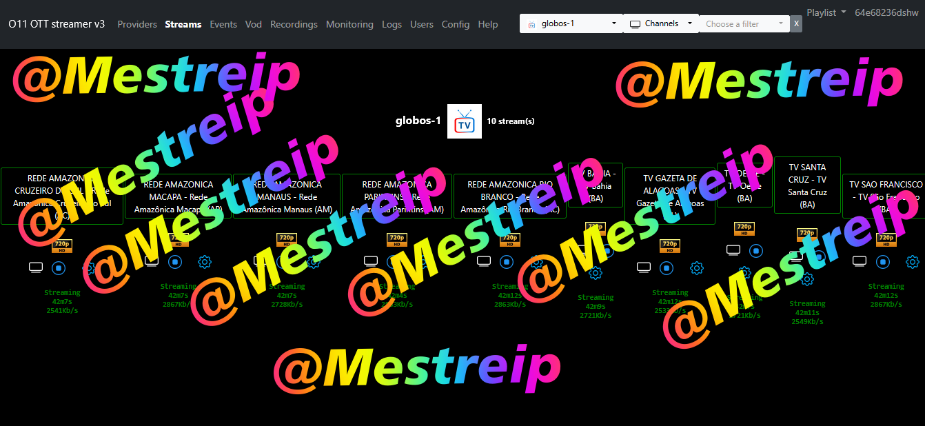 Interface O11 Dashboard